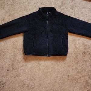 Fuzzy fleece zip up